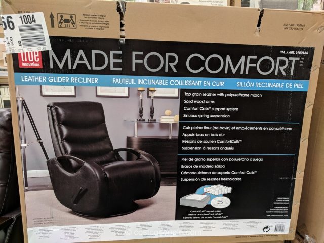 True Innovations Leather Glider Recliner Costco