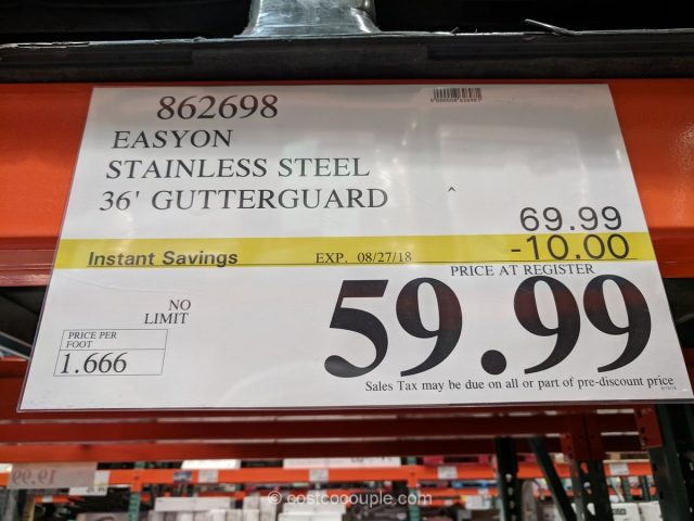 EasyOn Stainless Steel Gutter Guard Costco 