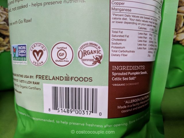Go Raw Organic Sprouted Pumpkin Seeds Costco