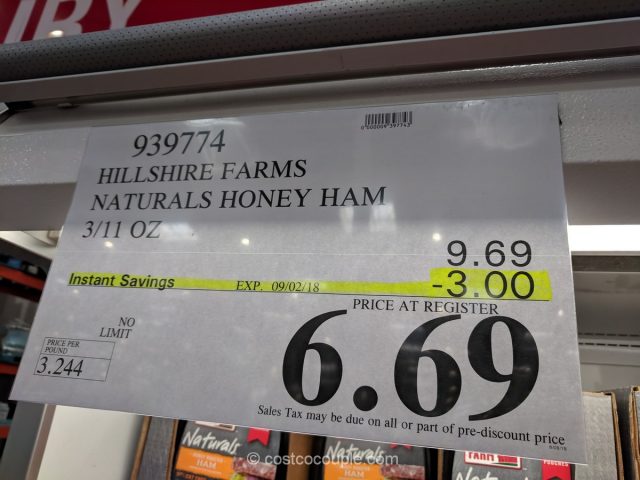 Hillshire Farms Naturals Honey Ham Costco 