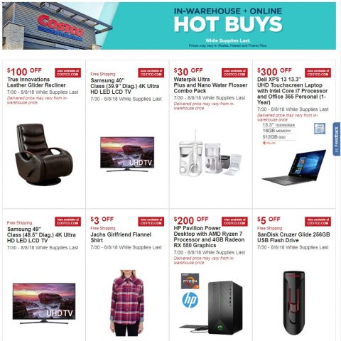 Costco Warehouse and Online Hot Buys 