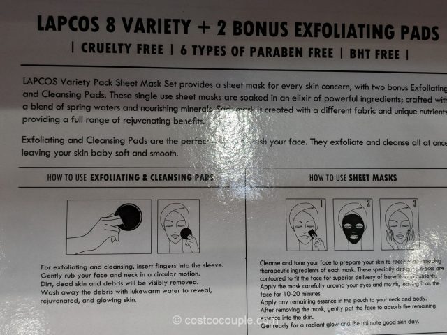 Lapcos Variety Sheet Mask Set Costco 