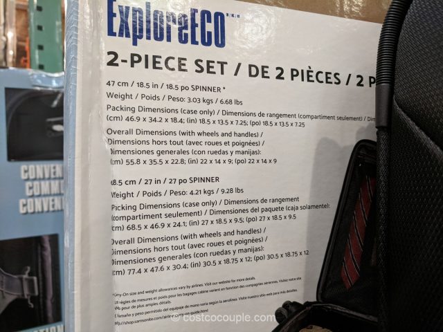 Samsonite Explore ECO 2-Piece Luggage Set Costco 