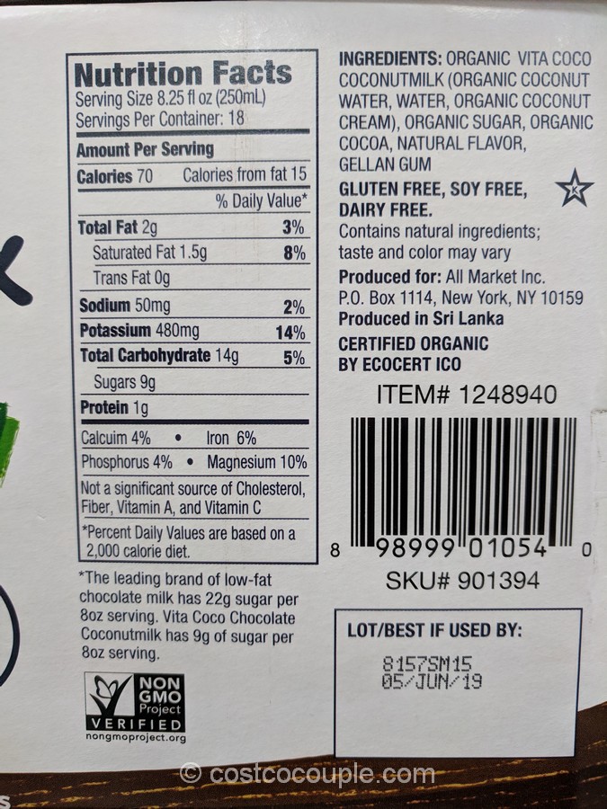 Vita Coco Organic Chocolate Coconut Milk