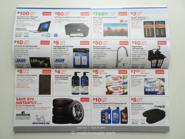 Costco August 2018 Coupon Book 09/05/18 to 09/30/18