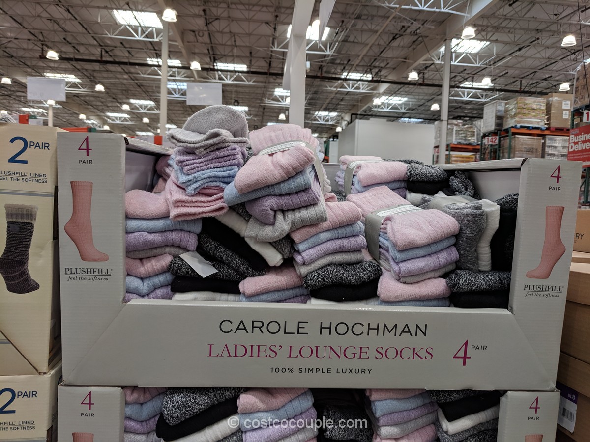 4-pair Soft Hand Feel w/ Crew Length Carole Hochman Ladies' Lounge Sock