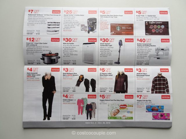 Costco October 2018 Coupon Book 10/03/18 to 10/28/18