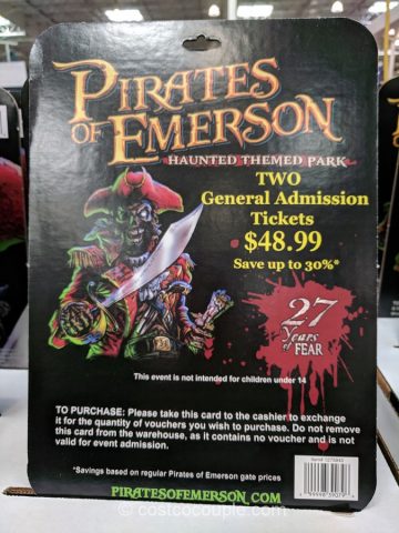 Gift Card Pirates of Emerson General Admission Costco 