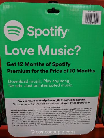 spotify gift card sale