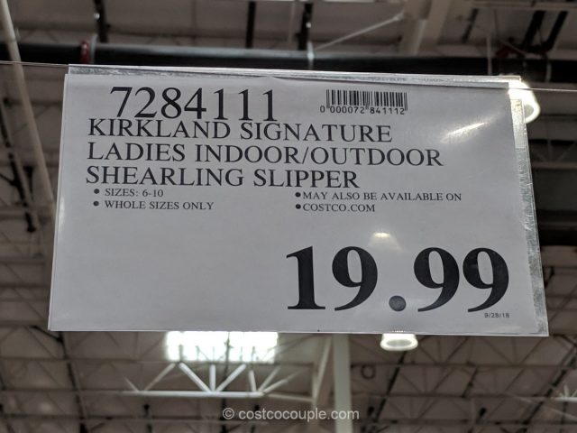 Kirkland Signature Ladies Indoor Outdoor Shearling Slipper Costco