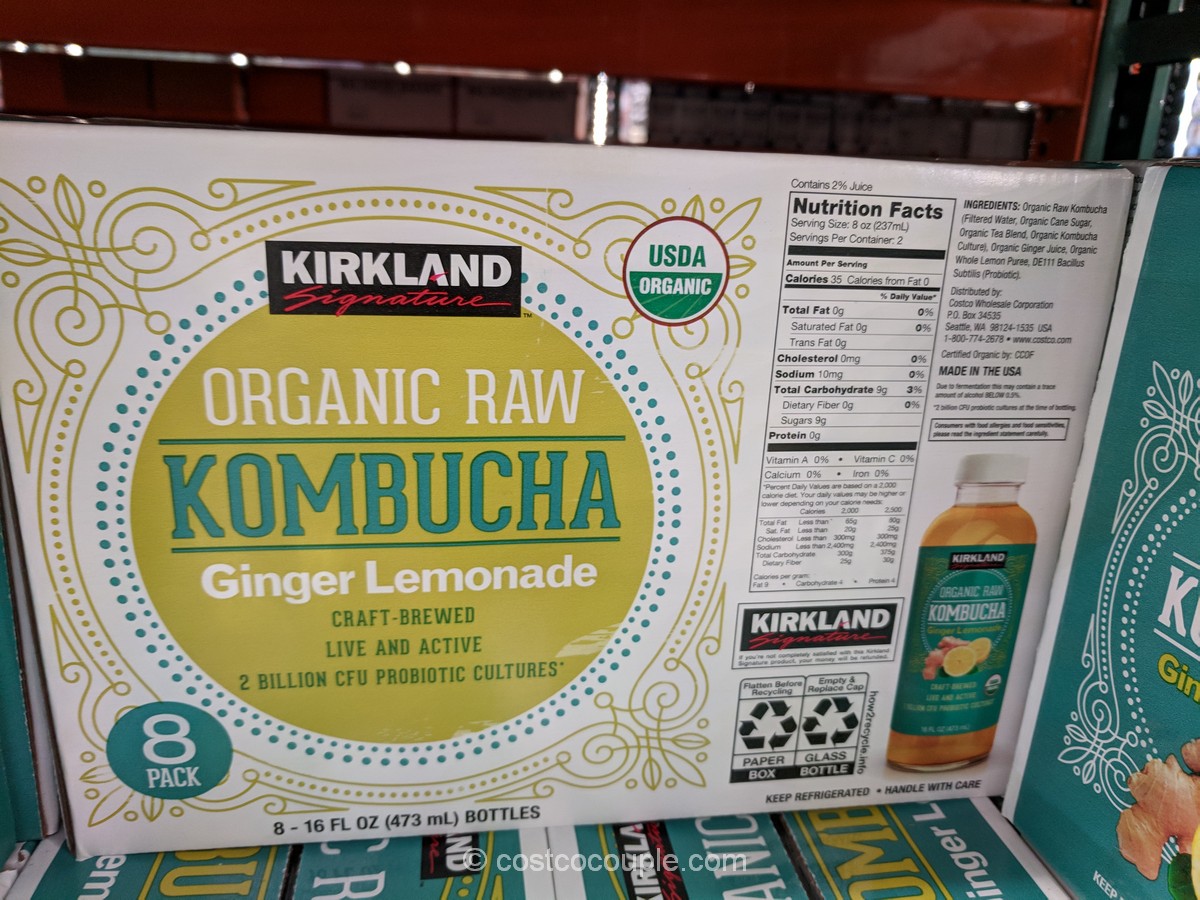 Kirkland Signature Organic Raw Ginger Lemonade Kombucha