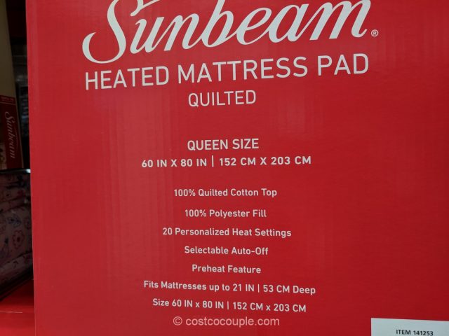 Sunbeam Heated Mattress Pad Costco 