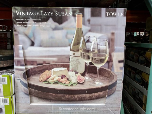 Towle Wood and Iron Lazy Susan Costco