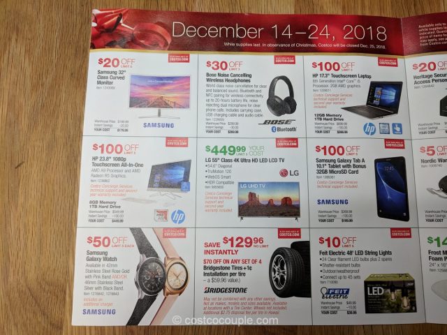Costco 2018 Holiday Gift Event