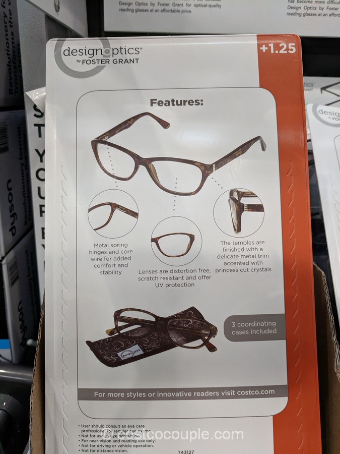 Design Optics By Foster Grant Reading Glasses