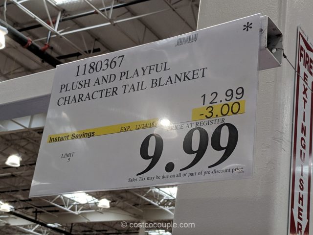 Plush and Playful Character Tail Blanket Costco 