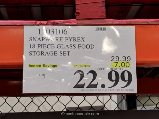 Snapware Pyrex 18-Piece Food Storage Set