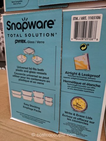 Snapware Pyrex 18-Piece Food Storage Set Costco 