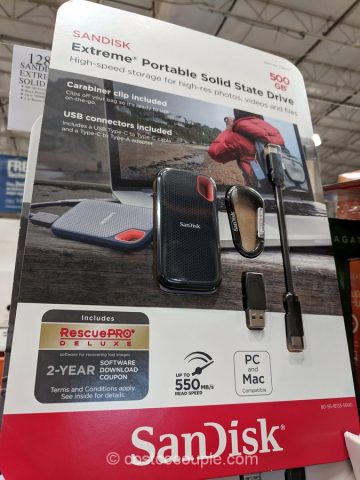 Sandisk Extreme 500GB Portable Solid State Drive Costco