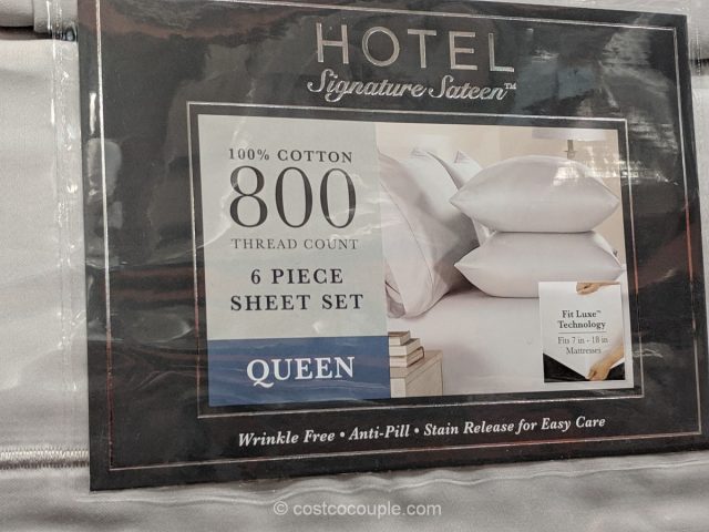 Hotel Signature Sateen 800 Thread Count Queen Sheet Set Costco 