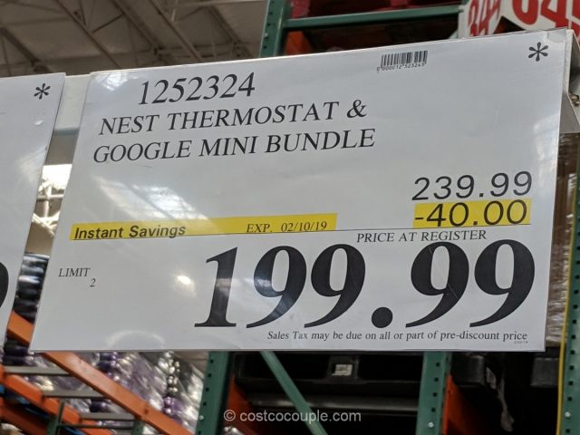 Nest Thermostat and Google Mini Set Costco 