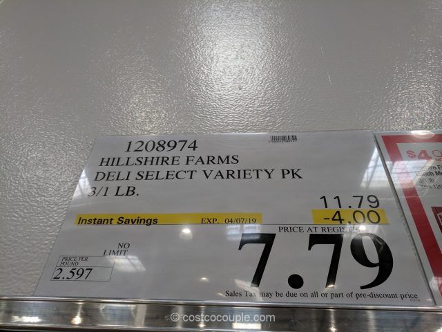 Hillshire Farms Deli Select Variety Pack Costco
