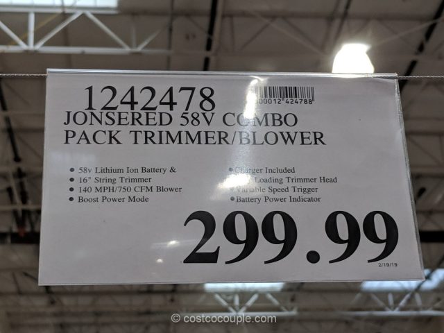 Jonsered Cordless String Trimmer and Handheld Blower Combo Pack Costco 