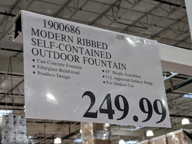Modern Ribbed Outdoor Fountain Costco 