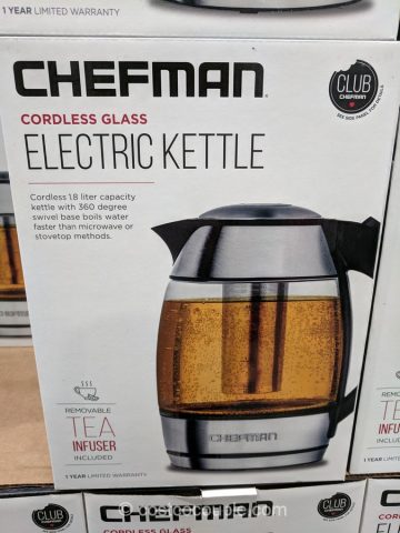 chefman kettle electric glass costco vary subject inventory pricing change any store