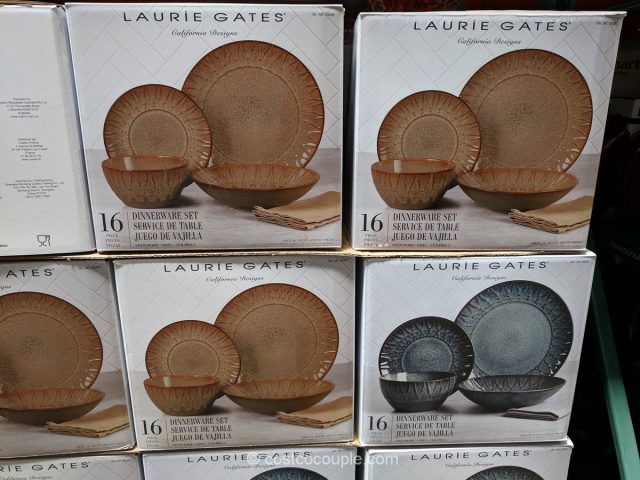 Laurie Gates Stoneware Dinnerware Set Costco 