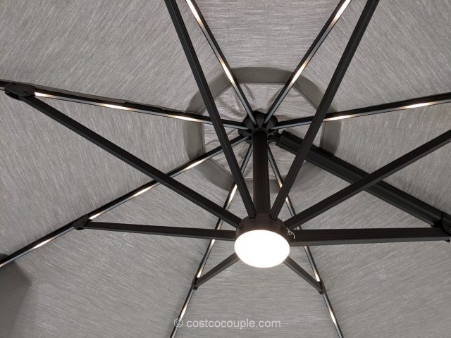 11-Foot Solar LED Cantilever Umbrella Costco