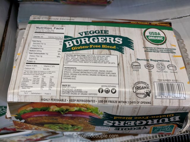 Don Lee Organic Veggie Burger Costco