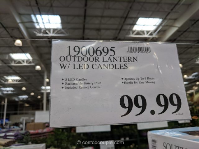 Outdoor Lantern with LED Candles Costco