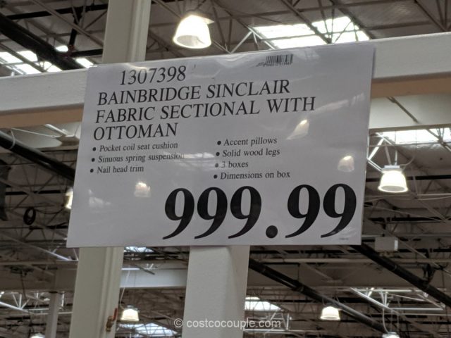 Bainbridge Sinclair Fabric Sectional Costco 