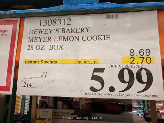 Dewey's Bakery Meyer Lemon Cookie Costco 