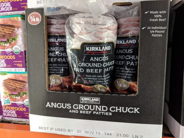 Kirkland Signature Angus Chuck Beef Patties Costco 