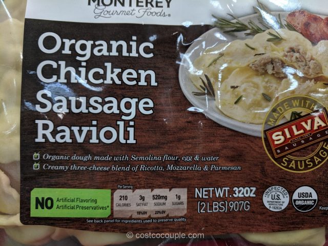 Monterey Pasta Organic Chicken Sausage Ravioli Costco 