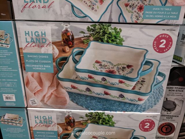 Over and Back 2-Piece Floral Bakeware Set Costco 