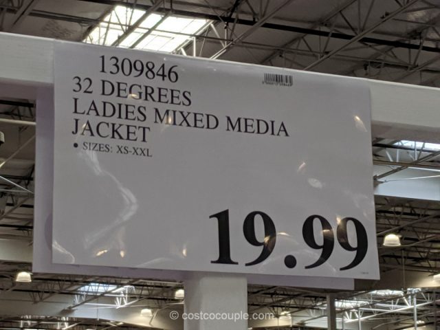 32 Degrees Ladies' Mixed Media Jacket Costco
