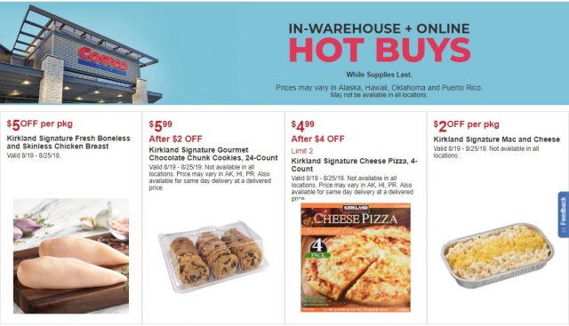 Costco In-Warehouse Hot Buys 08/19/19 to 08/25/19