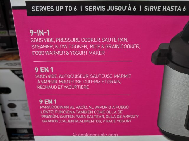 Instant Pot Duo Sous Vide 6 Qt Pressure Cooker Costco 