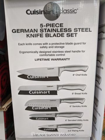 Cuisinart 5-Piece German Stainless Steel Knife Blade Set Costco 