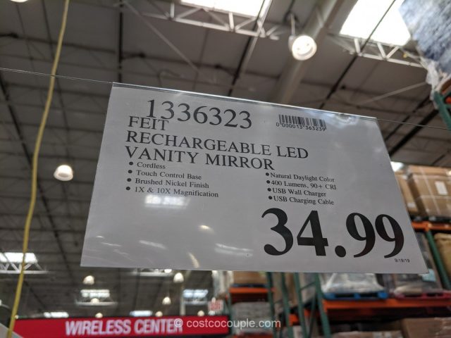 Feit Rechargeable LED Vanity Mirror Costco 