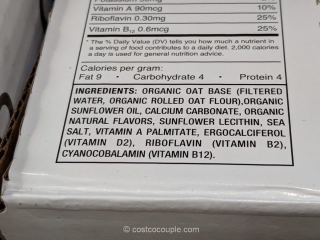 Oat Organic Non-Diary Beverage Costco 