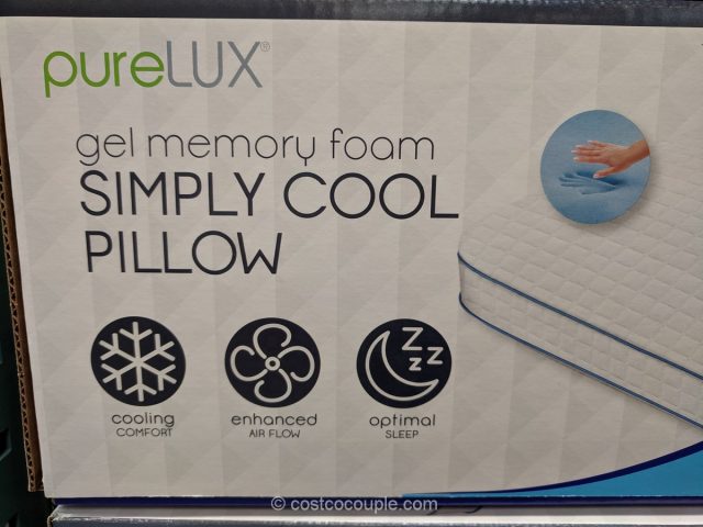 Pure Lux Gel Memory Foam Simply Cool Pillow 