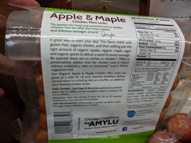 Amy Lu Organic Apple Maple Breakfast Links Costco 