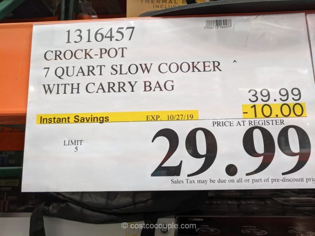 Crock-Pot 7-Quart Slow Cooker Costco 