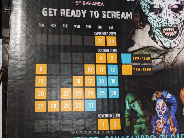 Fear Overload Scream Park 2019 Ticket Costco 