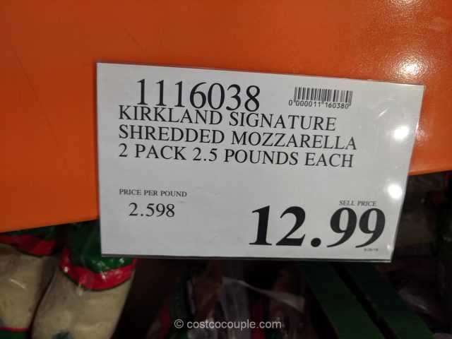 Kirkland Signature Shredded Mozzarella Costco 