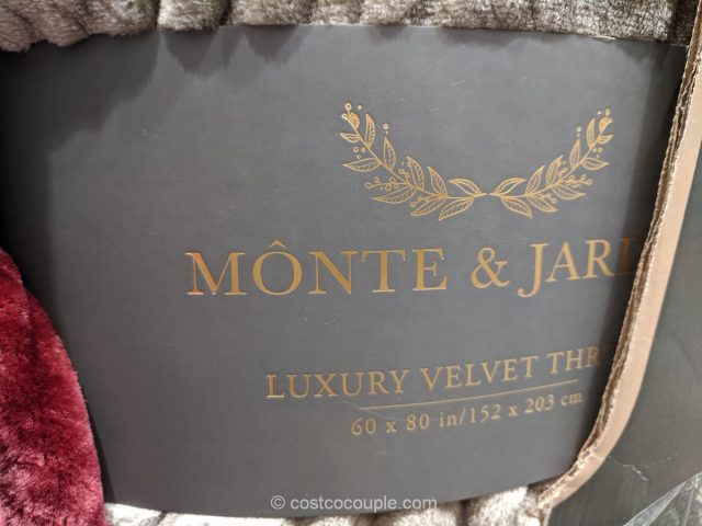 Etched Ribbed Ultra Soft Velvet Blanket Choose Size + Color Monte & Jardin 